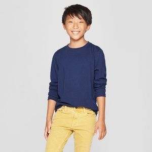 Boys’ 3 Pack Long Sleeve T-Shirts Navy Blue
